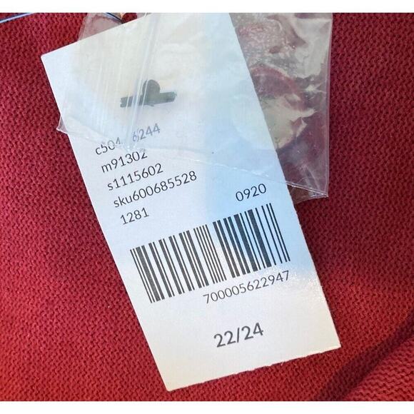 NWT $49.95 Lane Bryant Button Up Cardigan Sweater Size 22 Women’s Maroon - Picture 4 of 10